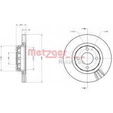 6110305 METZGER Тормозной диск