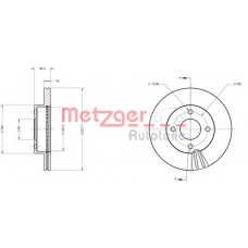 6110292 METZGER Тормозной диск