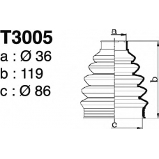 T3005 DEPA Комплект пылника, приводной вал