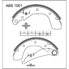 ABS1001 Allied Nippon Колодки барабанные