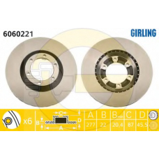 6060221 GIRLING Тормозной диск