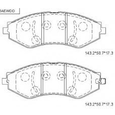 KD9734F ASIMCO Комплект тормозных колодок, дисковый тормоз