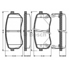 0 986 TB2 893 BOSCH Комплект тормозных колодок, дисковый тормоз