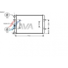 VW2217 AVA Радиатор, охлаждение двигателя