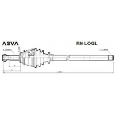 RN-LOGL ASVA Шарнирный комплект, приводной вал