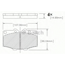 F 03B 150 207 BOSCH Комплект тормозных колодок, дисковый тормоз