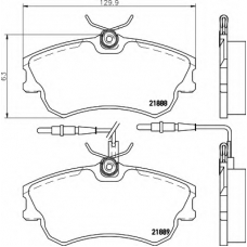 8DB 355 019-261 HELLA Комплект тормозных колодок, дисковый тормоз