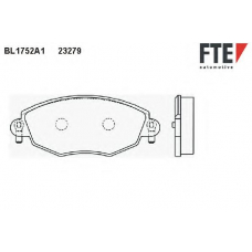 BL1752A1 FTE Комплект тормозных колодок, дисковый тормоз