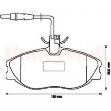 571898X BENDIX Комплект тормозных колодок, дисковый тормоз