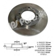 IBT-1338 IPS Parts Тормозной диск