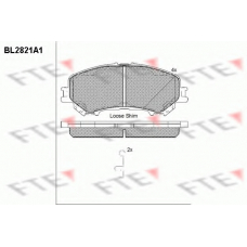 BL2821A1 FTE Комплект тормозных колодок, дисковый тормоз
