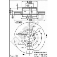 BS 8458 BRECO Тормозной диск