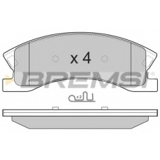 BP3269 BREMSI Комплект тормозных колодок, дисковый тормоз