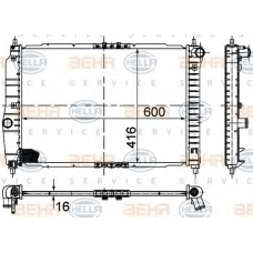 8MK 376 780-191 HELLA Радиатор, охлаждение двигателя