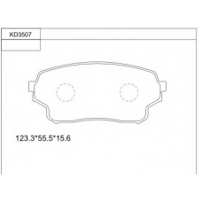 KD3507 ASIMCO Комплект тормозных колодок, дисковый тормоз