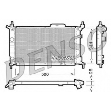 DRM20015 DENSO Радиатор, охлаждение двигателя