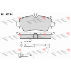 BL1907B4 FTE Комплект тормозных колодок, дисковый тормоз
