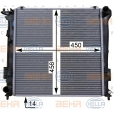 8MK 376 763-321 HELLA Радиатор, охлаждение двигателя