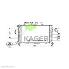 31-0054 KAGER Радиатор, охлаждение двигателя