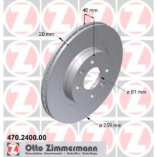 470.2400.00 ZIMMERMANN Тормозной диск