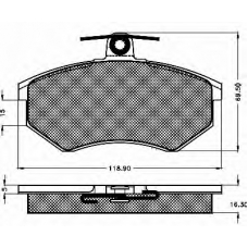 10258 BSF Комплект тормозных колодок, дисковый тормоз