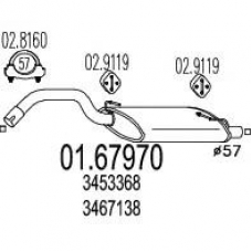 01.67970 MTS Глушитель выхлопных газов конечный