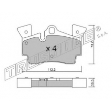 671.1 TRUSTING Комплект тормозных колодок, дисковый тормоз