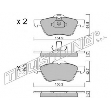 505.0 TRUSTING Комплект тормозных колодок, дисковый тормоз