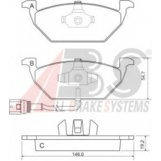 P 85 072 ABS Комплект тормозных колодок, дисковый тормоз