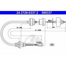 24.3728-0337.2 ATE Трос, управление сцеплением