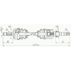 DRS6249.00 OPEN PARTS Приводной вал