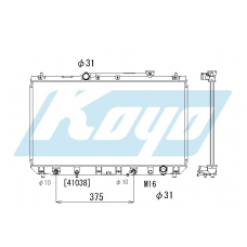 PA010629 KOYO P-tank corrugate-fin ass'y