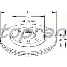 720 240 TOPRAN Тормозной диск