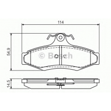 0 986 495 068 BOSCH Комплект тормозных колодок, дисковый тормоз