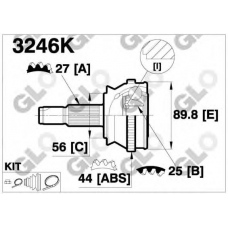 3246K GLO Шарнирный комплект, приводной вал