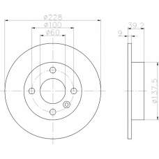 8DD 355 105-441 HELLA PAGID Тормозной диск