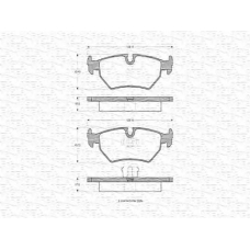 363702160560 MAGNETI MARELLI Комплект тормозных колодок, дисковый тормоз