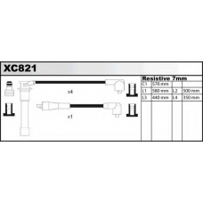 XC821 QUINTON HAZELL Комплект проводов зажигания