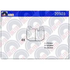 20103 GALFER Комплект тормозных колодок, дисковый тормоз