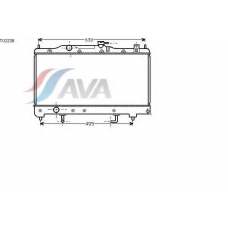 TO2238 AVA Радиатор, охлаждение двигателя