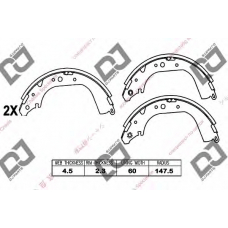 BS1115 DJ PARTS Комплект тормозных колодок