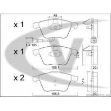 V10-8295 VEMO/VAICO Комплект тормозных колодок, дисковый тормоз