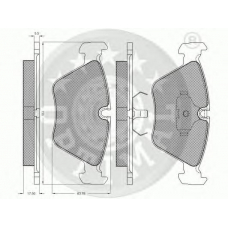 9659 OPTIMAL Комплект тормозных колодок, дисковый тормоз