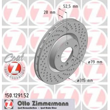 150.1291.52 ZIMMERMANN Тормозной диск