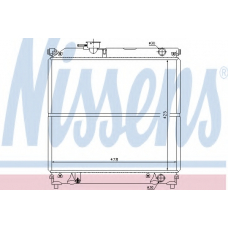64181 NISSENS Радиатор, охлаждение двигателя