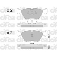 822-205-0 CIFAM Комплект тормозных колодок, дисковый тормоз