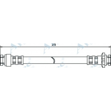 HOS3093 APEC Тормозной шланг