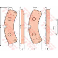 GDB1780 TRW Комплект тормозных колодок, дисковый тормоз