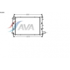 FD2059 AVA Радиатор, охлаждение двигателя