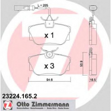 23224.165.2 ZIMMERMANN Комплект тормозных колодок, дисковый тормоз